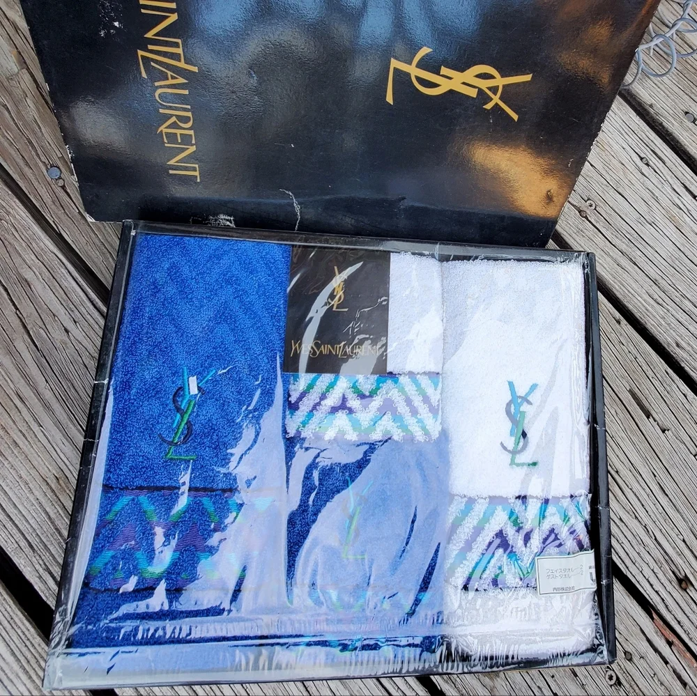 Vintage YvesSaintLaurent Towels Set